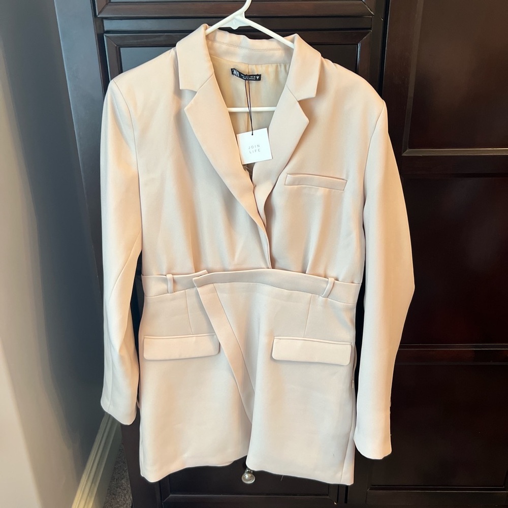 Zara Cream Blazer Dress - Gem